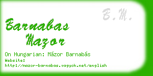 barnabas mazor business card